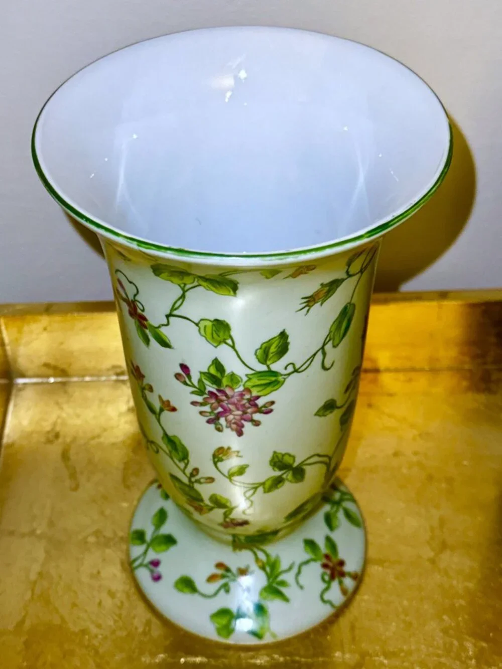 Celadon Green Floral Vase